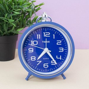 Часы-будильник "Loft" 14х12х5см, цв.голубой TX281-02