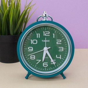 Часы-будильник "Loft" 14х12х5см, цв.зеленый TX281-03