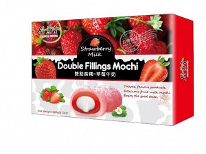 Моти пирожные с двойным вкусом клубники с молоком, Bamboo House, 180 гр. 1/24