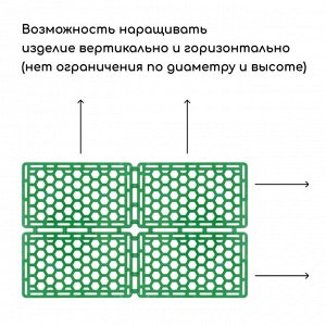 Защита стволов деревьев, 36 x 22 см, набор 4 шт., пластик