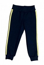 Спортивные штаны 381/34 т.синие, желтые лампасы