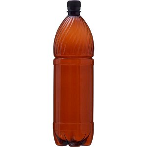 Бутылка пивная ПЭТ 1 л 70 шт (коричневая) с крышкой