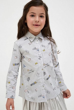 Блузка детская для девочек Tirion черный принт