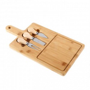 Доска для сервировки сыра и закусок "Cheese Board" / 4 предмета
