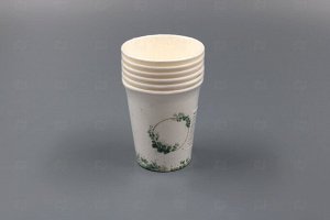 Набор стаканов бумажных эвкалипт 250мл (6шт)