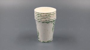Набор стаканов бумажных зеленые луга 250мл (6шт)