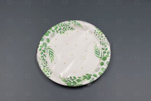 Набор тарелок бумажных зеленые луга d-230мм (6шт)