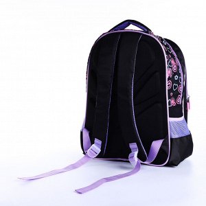 Рюкзак детский на молнии, 3 наружных кармана, цвет сиреневый/розовый