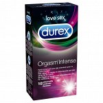 Презервативы DUREX (Дюрекс) Durex Intense Orgasmic Презервативы рельефные ребристые, со стимулирующим гелем-смазкой, 12 шт