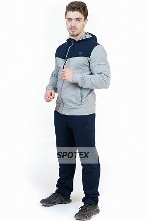 1Спортивный мужской костюм трикотаж X415T Deep Blue/Light gray