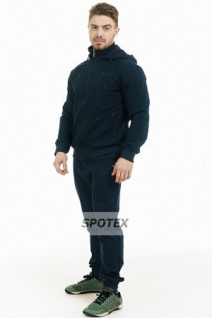 1Спортивный мужской костюм трикотаж L-17061 deep blue