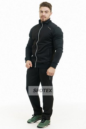 1Спортивный мужской костюм эластик стрейч LG-1962 black