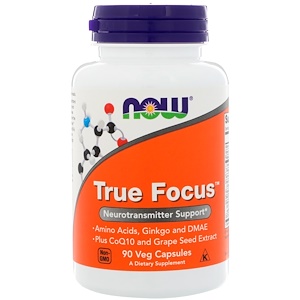 Now Foods, True Focus, 90 вегетарианских капсул