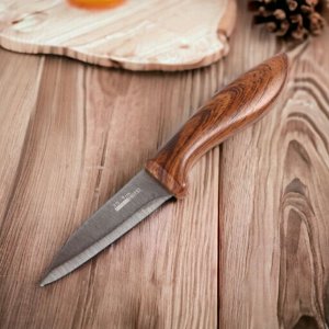 Нож кухонный 20 см, лезвие 8,5 см.( стилизован под дерево)
