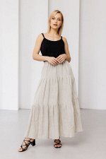 Юбка льняная 10-115 серый