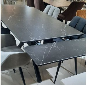 Стол обеденный Monaco 100% Black керамика