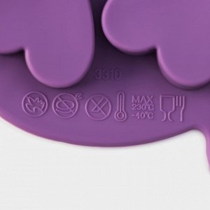 Форма силиконовая для украшений Доляна «Сердечки», 15x14,5x1,5 см, 10 ячеек, цвет МИКС