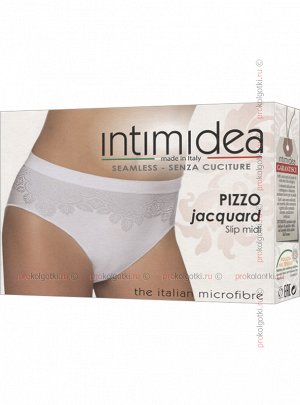 Intimidea, pizzo jacquard slip midi