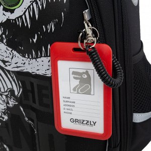 Ранец школьный формованный GRIZZLY с анатомической спинкой на ножках, для мальчика
