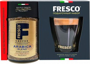 Подарочный набор кофе FRESCO Blend 100г., кристал, ст/б с кружкой