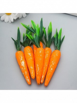 Морковки с блестками 10 шт 4 см золото