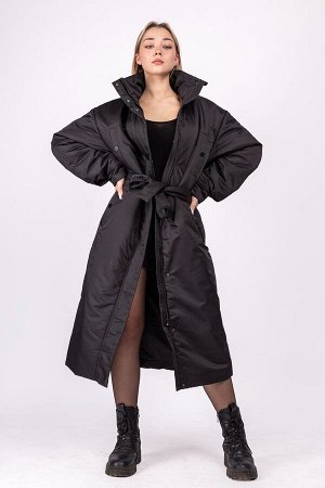 32П17 (черный) Пальто для девочек Селеста