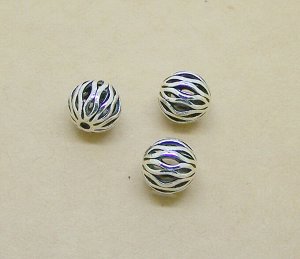 Бусина Бусина, диаметр 11 мм,цвет серебро, цена указана за 1 шт