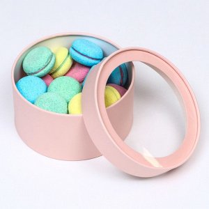 Набор 2 в 1 круглых коробок "Чароит" светло-лавандовый, с окном, 21 х 11 - 18 х 10 см