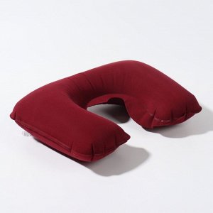 Подушка для шеи дорожная, надувная, 42 x 27 см, цвет МИКС