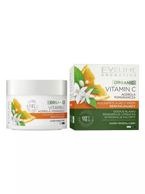 EVELINE ORGANIC VITAMIN C Ревиталирующий крем с эффектом сияния дневной/ночной 50мл (*30)