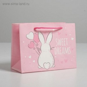 Пакет подарочный «Sweet dreams», 14,5 × 19,5 × 8,5 см