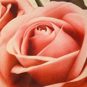 Наволочка декоративная 43х43см "Розы" искусственная ткань, н