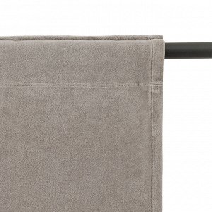 Штора из хлопкового бархата серого цвета из коллекции Essential, 150х290 см