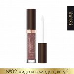 EVELINE CHOCO GLAMOUR №02 Жидкая виниловая помада для губ 4,5г (*3*24)