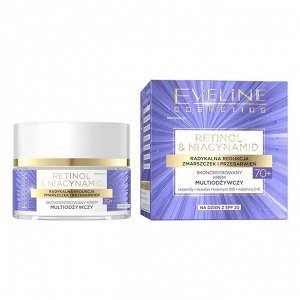 EVELINE RETINOL & NIACYNAMID Концентрированный мультипитательный крем 70+ дневной 50мл (*30)