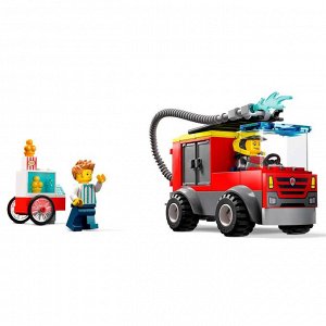 Конструктор LEGO City Пожарная часть и пожарная машина, 153 детали, 60375 (Оригинал)