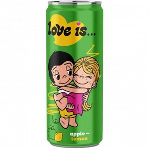 Газированный напиток Love is со вкусом яблока и лимона 330ml