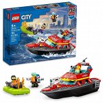 Конструктор LEGO City Пожарная спасательная лодка, 144 детали, 60373 (Оригинал)