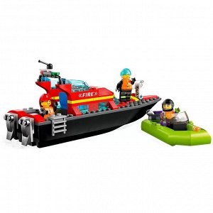 Конструктор LEGO City Пожарная спасательная лодка, 144 детали, 60373 (Оригинал)