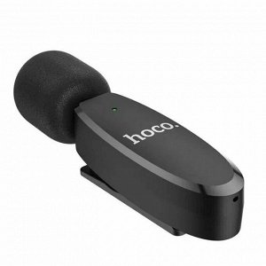 NEW ! Мини микрофон петличный для девайсов беспроводной Wireless Microphone HOCO L15 iOS Lightning петличка черный