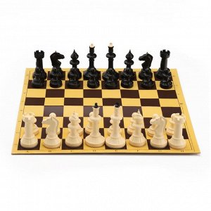 Шахматы 40х40 см "Русские игры", поле картон, фигуры пластик, король h-10.2, пешка 5 см