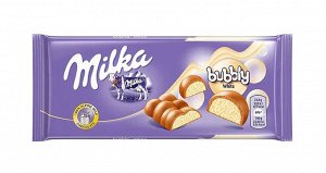Молочный шоколад Милка Milka Bubbly white 95g