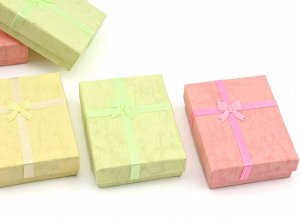 Подарочная упаковка под набор 90*70*25мм с бантом, комплект 12шт