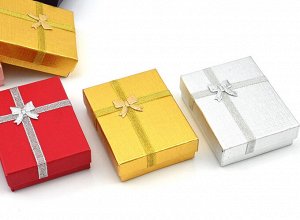 Подарочная упаковка под набор 90*70*25мм с бантом, комплект 12шт