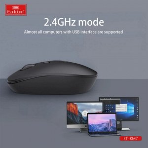 Мышь беспроводная Earldom KM7 черная Bluetooth 1600DPI