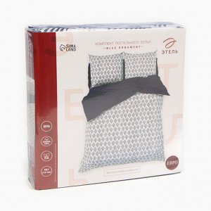 Постельное бельё Этель 2 сп Blue ornament, 175х215 см, 200х220 см, 70х70 см -2 шт, бязь 125 г/м2