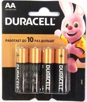 Батарейки Duracell LR6 к-т4 BASIC