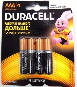 Батарейки Duracell LR03 к-т4 BASIC