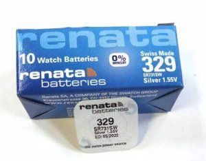 Батарейки  Renata 329 (SR731SW) 0%Hg BL-1