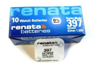 Батарейки Renata 397 (SR726SW)0%Hg BL-1